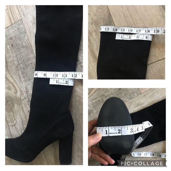 BARNEYS NEW YORK Suede Over The Knee Boots 37 1/2 - Picture 14 of 16